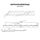 Металлочерепица МЕТАЛЛ ПРОФИЛЬ Ламонтерра-ТУ (ПЭ-01-1014-0.45)
